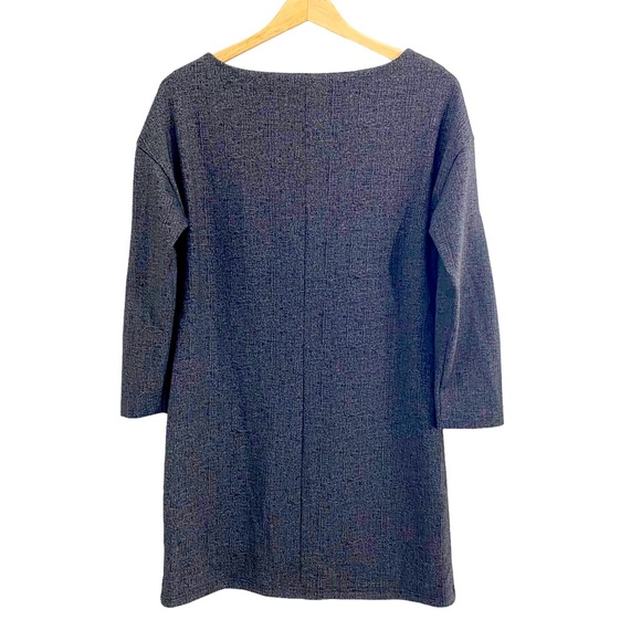 Banana Republic Factory Gray Pleated 3/4” Sleeve Dress, Petite Size XS - Picture 2 of 8